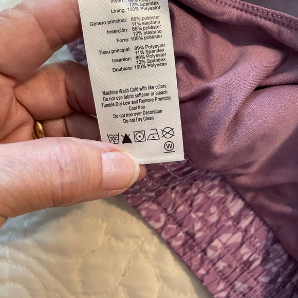 ASICS Women's Purple Print Lined Running Shorts - Picture 6 of 6